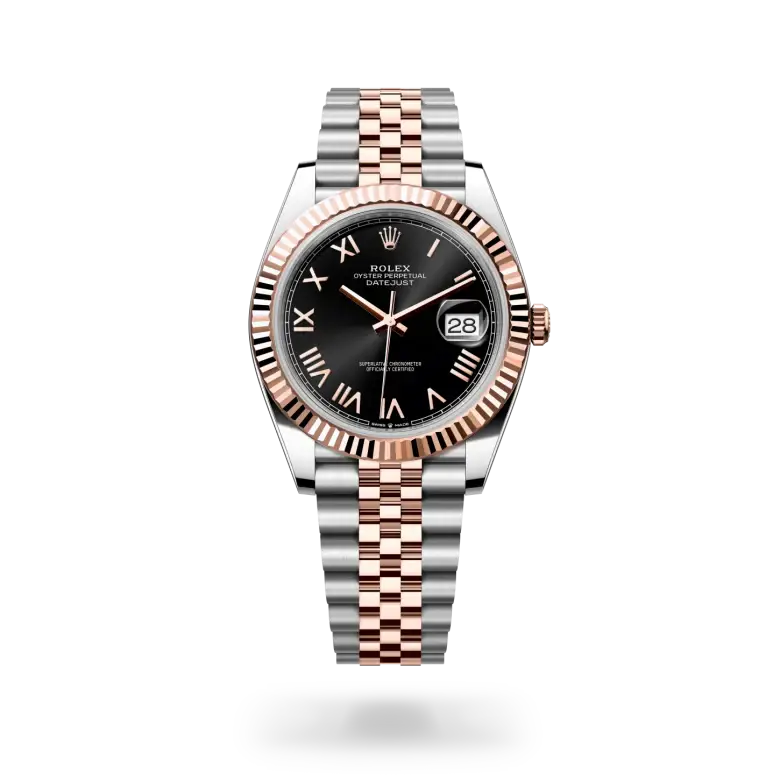 rolex datejust in everose rolesor, M126331-0024- watch palace