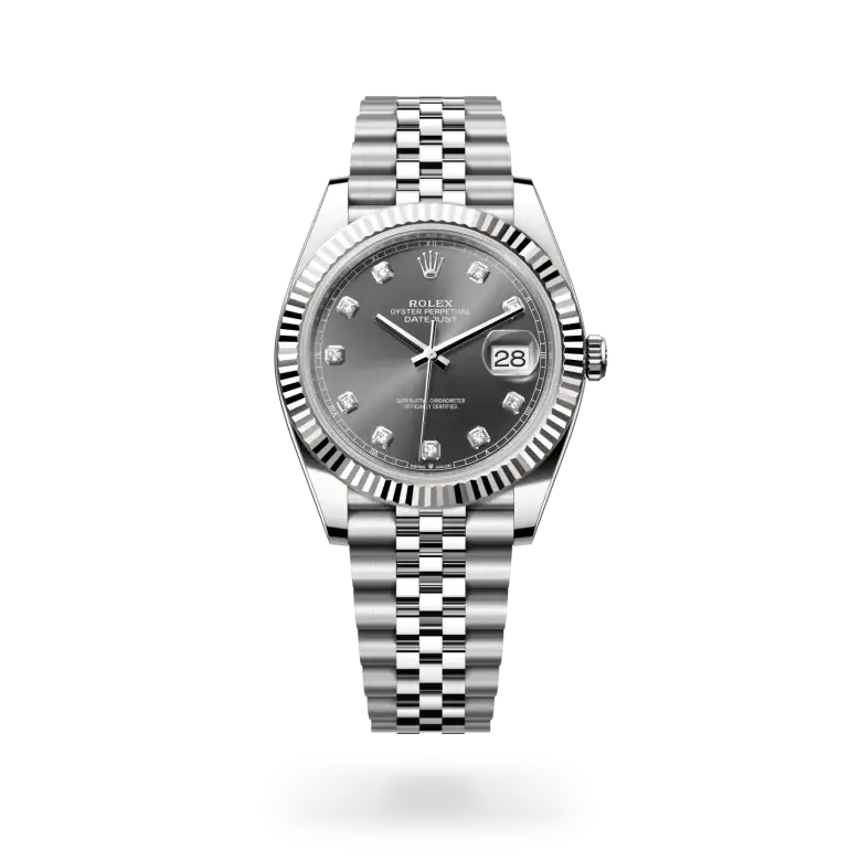 rolex datejust in white rolesor, M126334-0006- watch palace