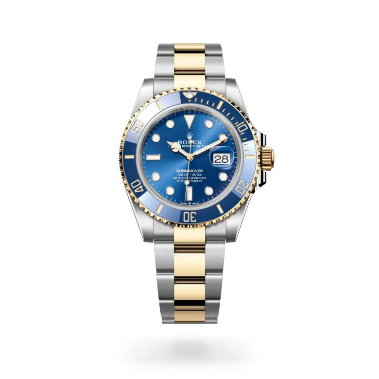 rolex submariner in yellow rolesor, m126613lb-0002 - watch palace