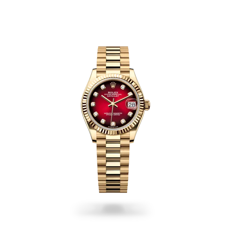 rolex datejust in 18 ct yellow gold, M278278-0049- watch palace