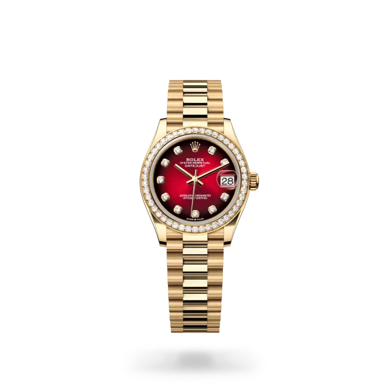 rolex datejust in 18 ct yellow gold, m278288rbr-0041 - watch palace