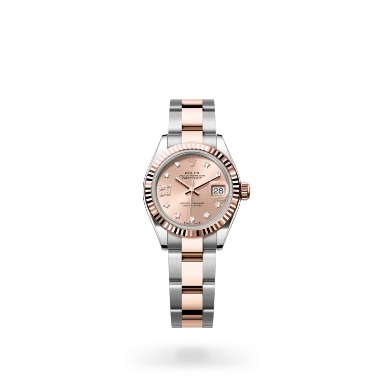 rolex lady-datejust in everose rolesor, m279171-0028 - watch palace