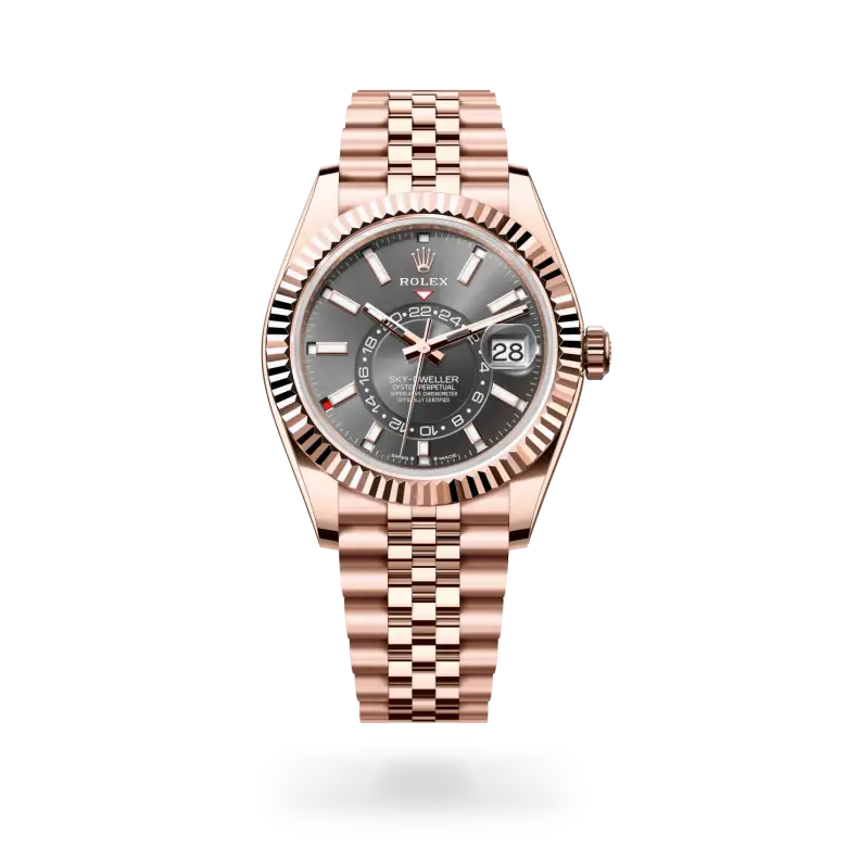 rolex sky-dweller in 18 ct everose gold, m336935-0008 - watch palace
