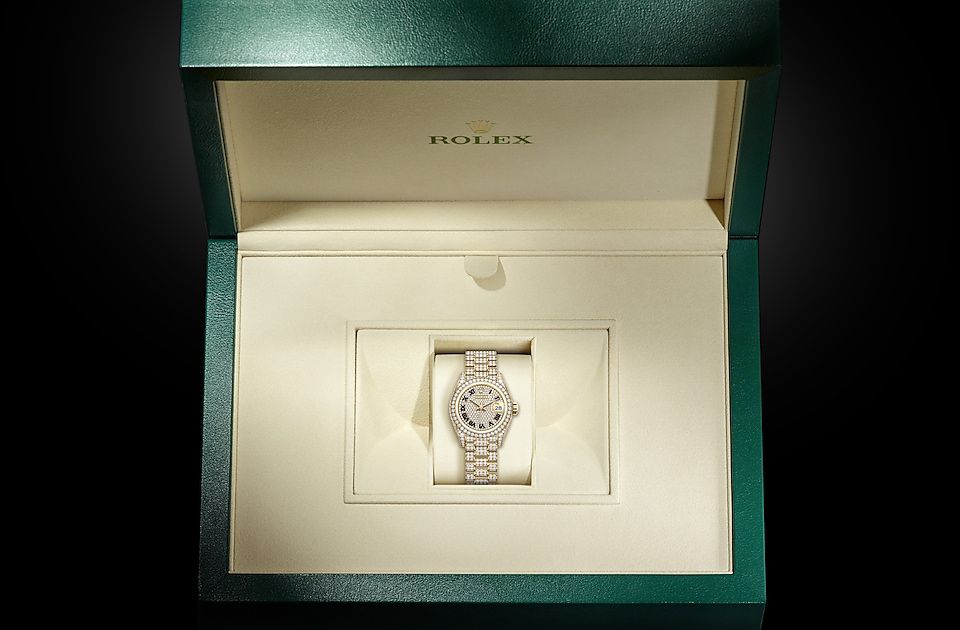 Rolex Lady-Datejust in yellow gold and diamonds - m279458rbr-0001 at Watch Palace